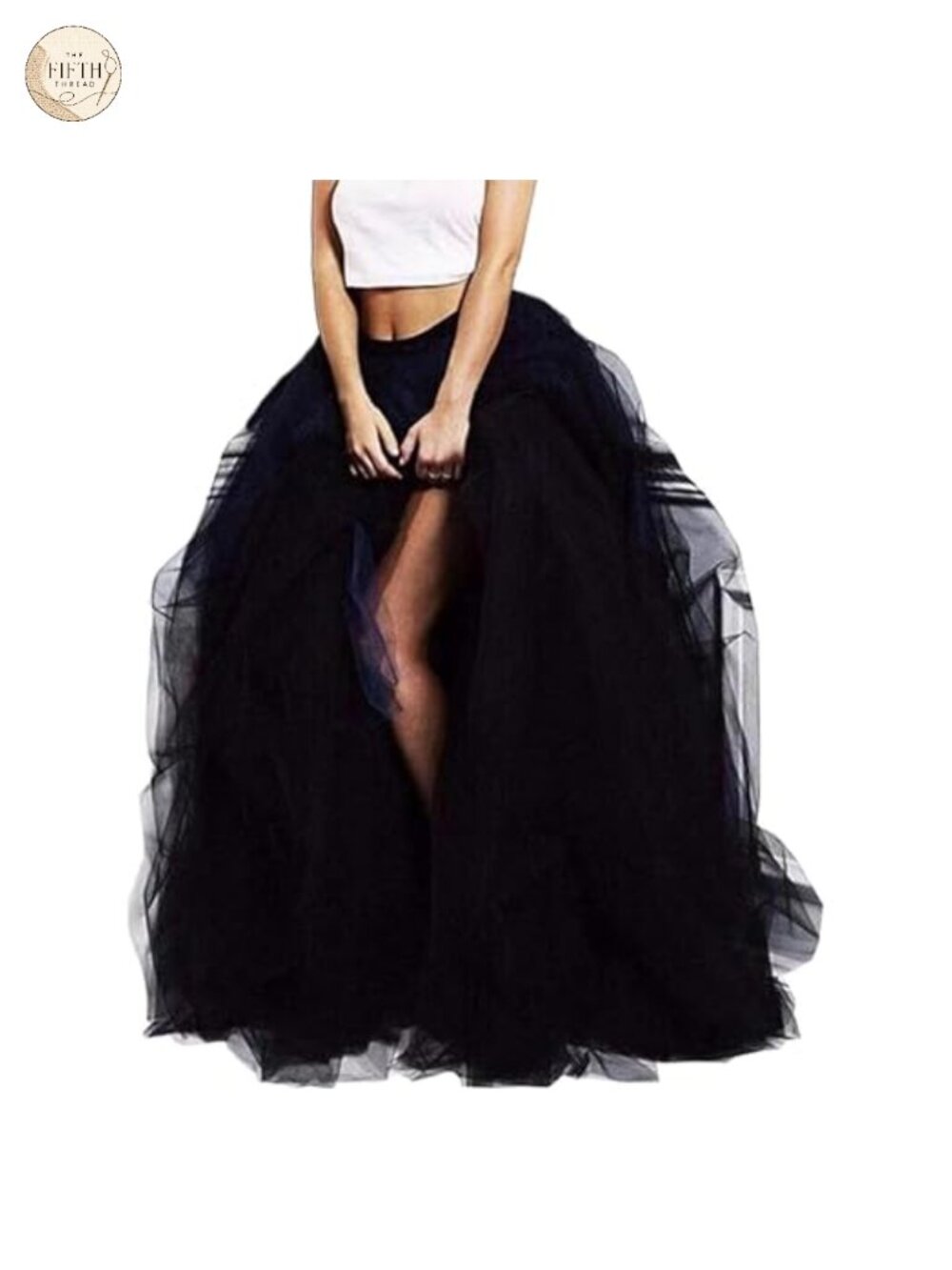 Maxi Tulle Floor Length Layered High Waist Skirt Special Occasion
